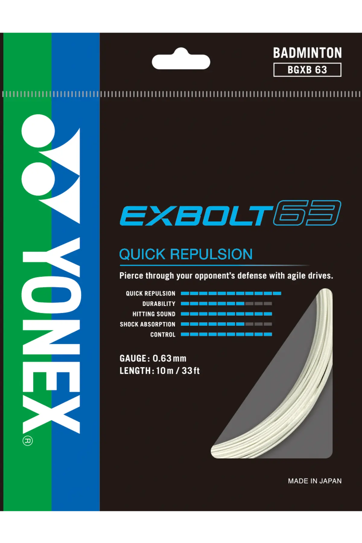 Yonex Exbolt 63 Badminton String Set (10M) 1