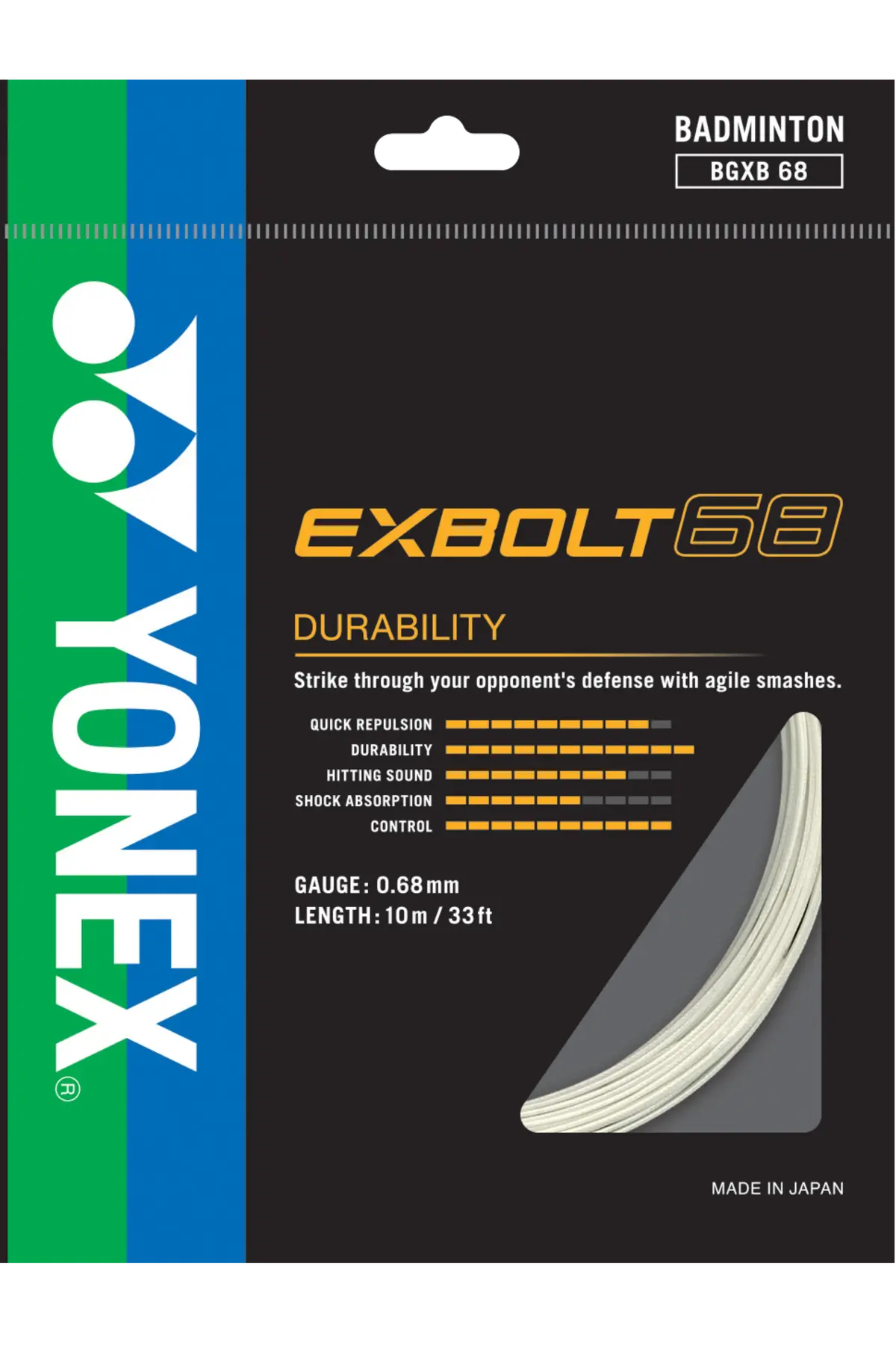Yonex Exbolt 68 Badminton String Set (10M) 1