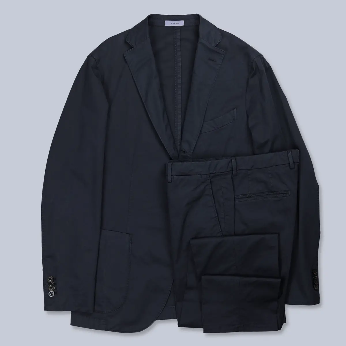 Navy Cotton Suit 1