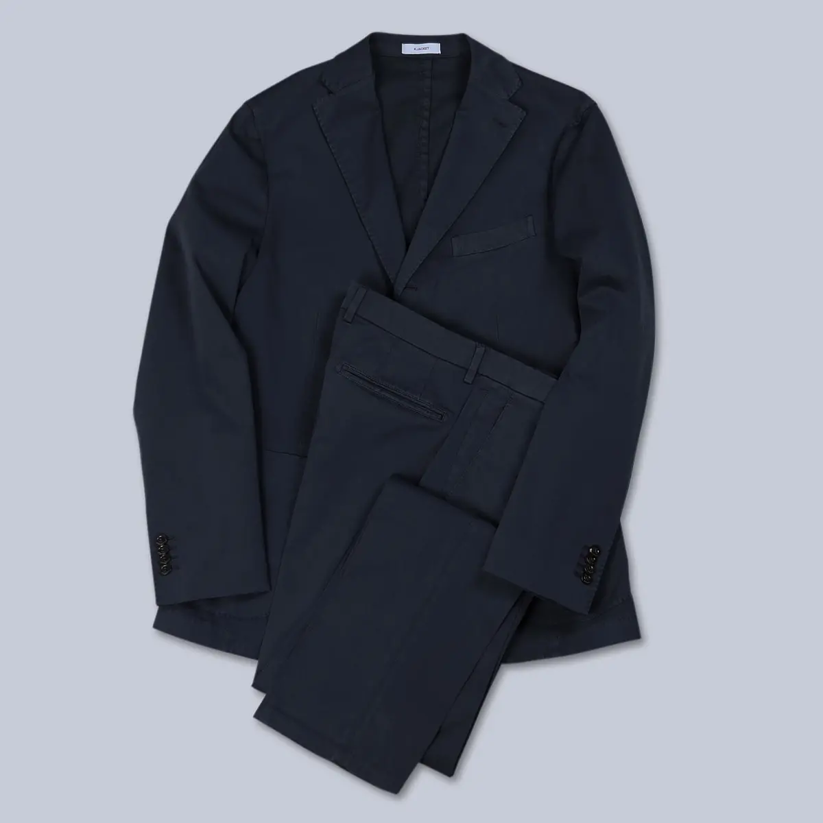 Dark Navy Cotton Suit 1