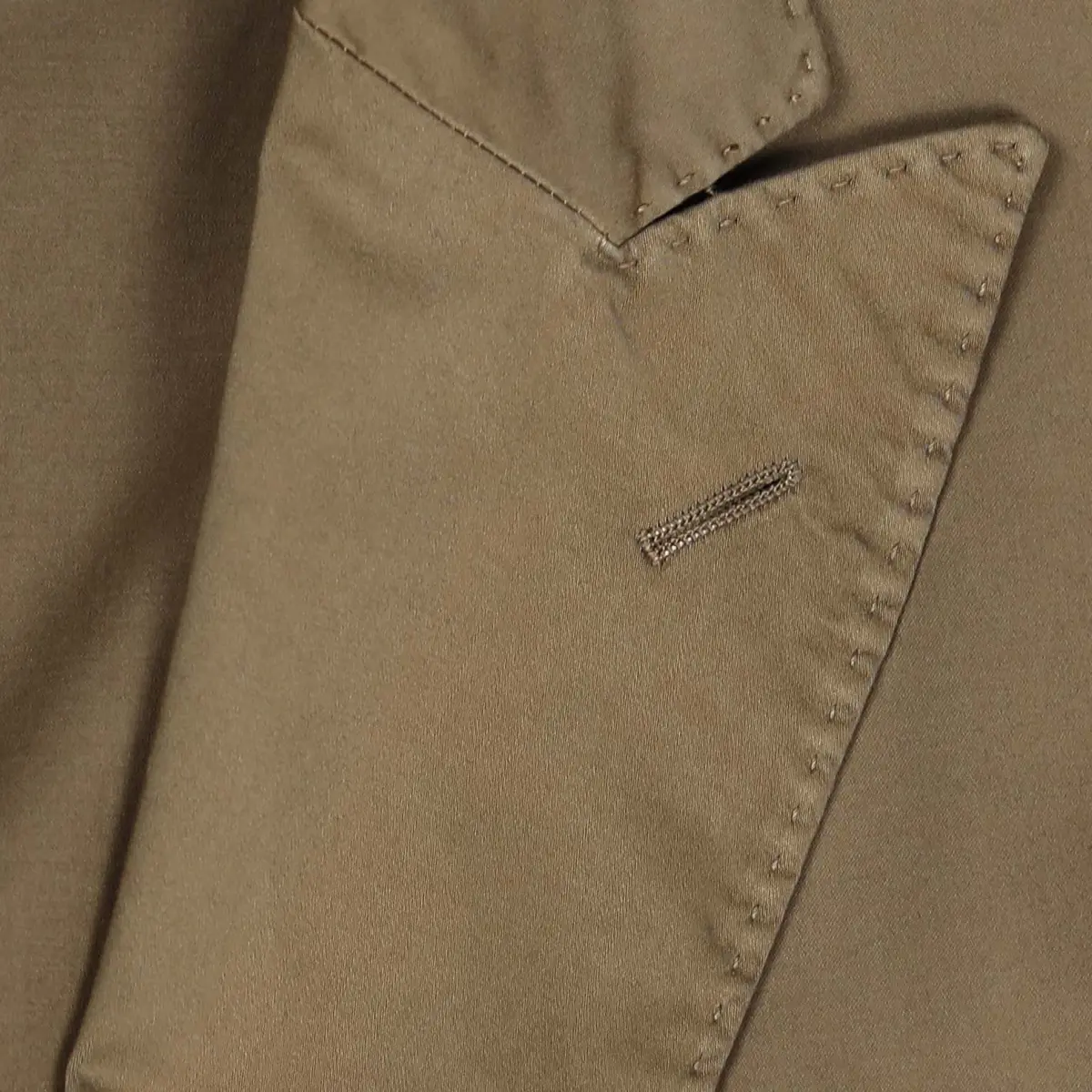Tobacco Brown Peak Lapel Cotton Blazer 2
