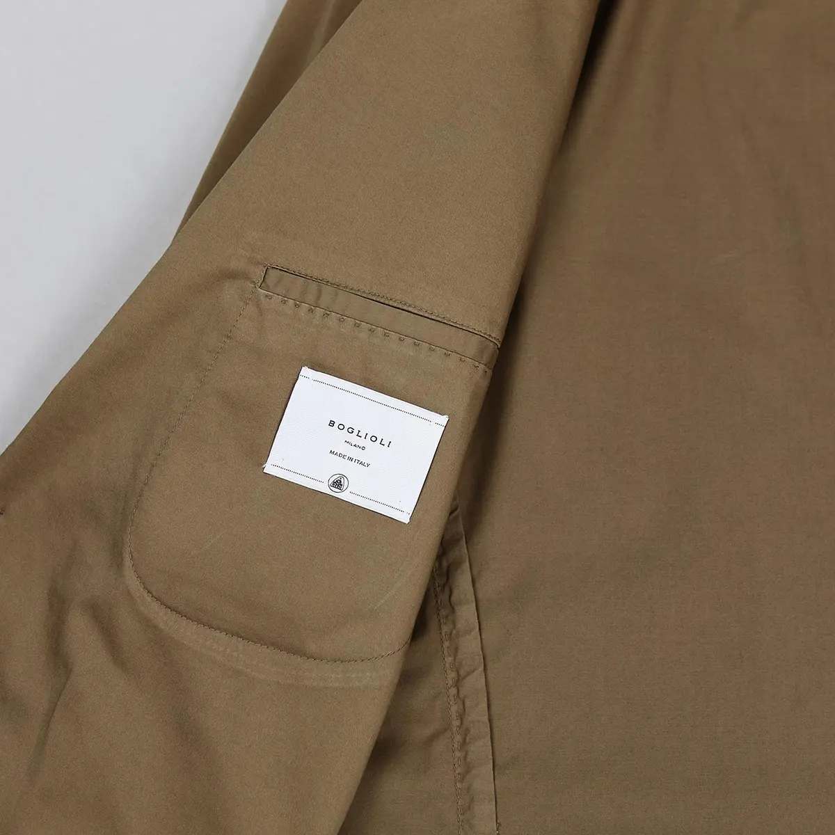 Tobacco Brown Peak Lapel Cotton Blazer 4