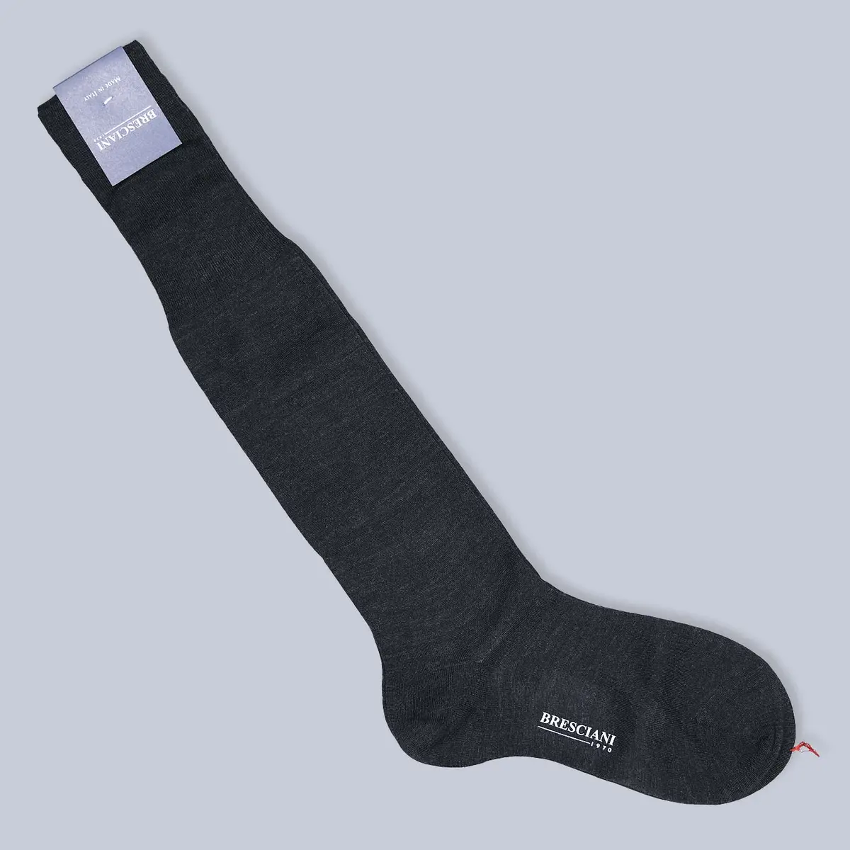 Charcoal Wool Blend Over The Calf Socks 1