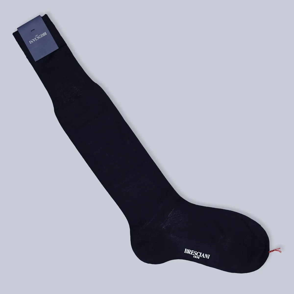 Navy Wool Blend Over The Calf Socks 1