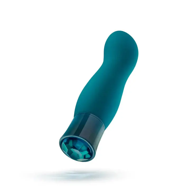 Oh My Gem Fierce 5 Inch Warming G-Spot Vibrator In Blue Topaz 1