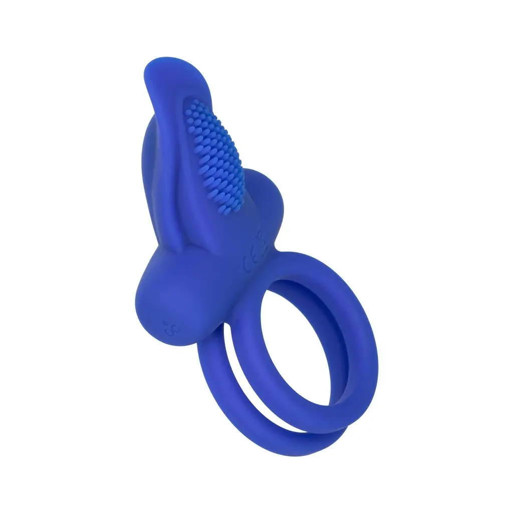 Couples Enhancers Silicone Rechargeable Dual Pleaser Enhancer - Blue 1