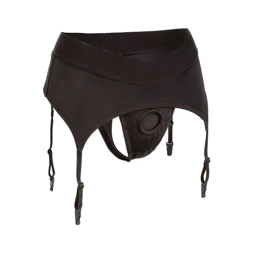 Boundless Thong W/Garter Harness - Black 1
