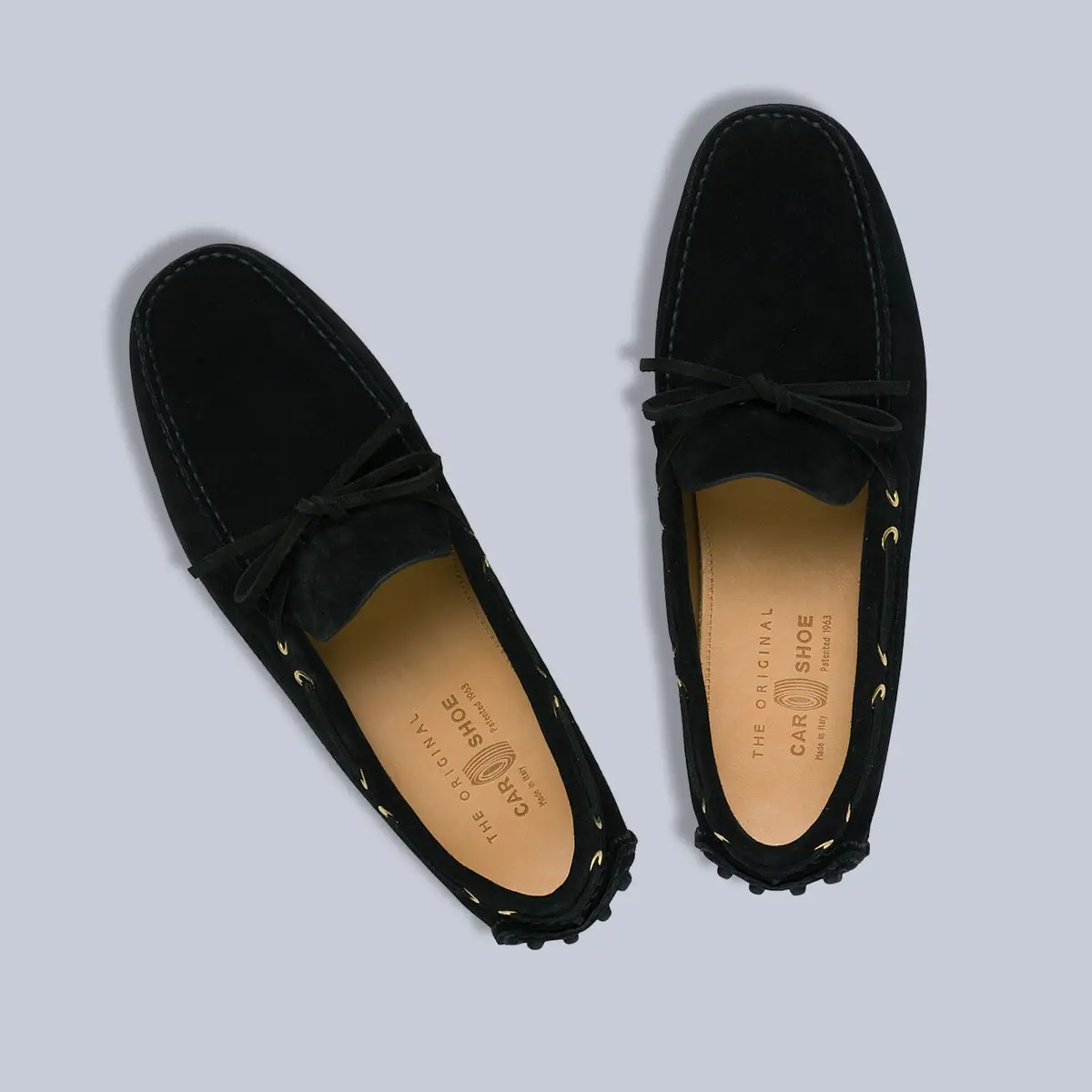 Black Suede Driving Loafers 1
