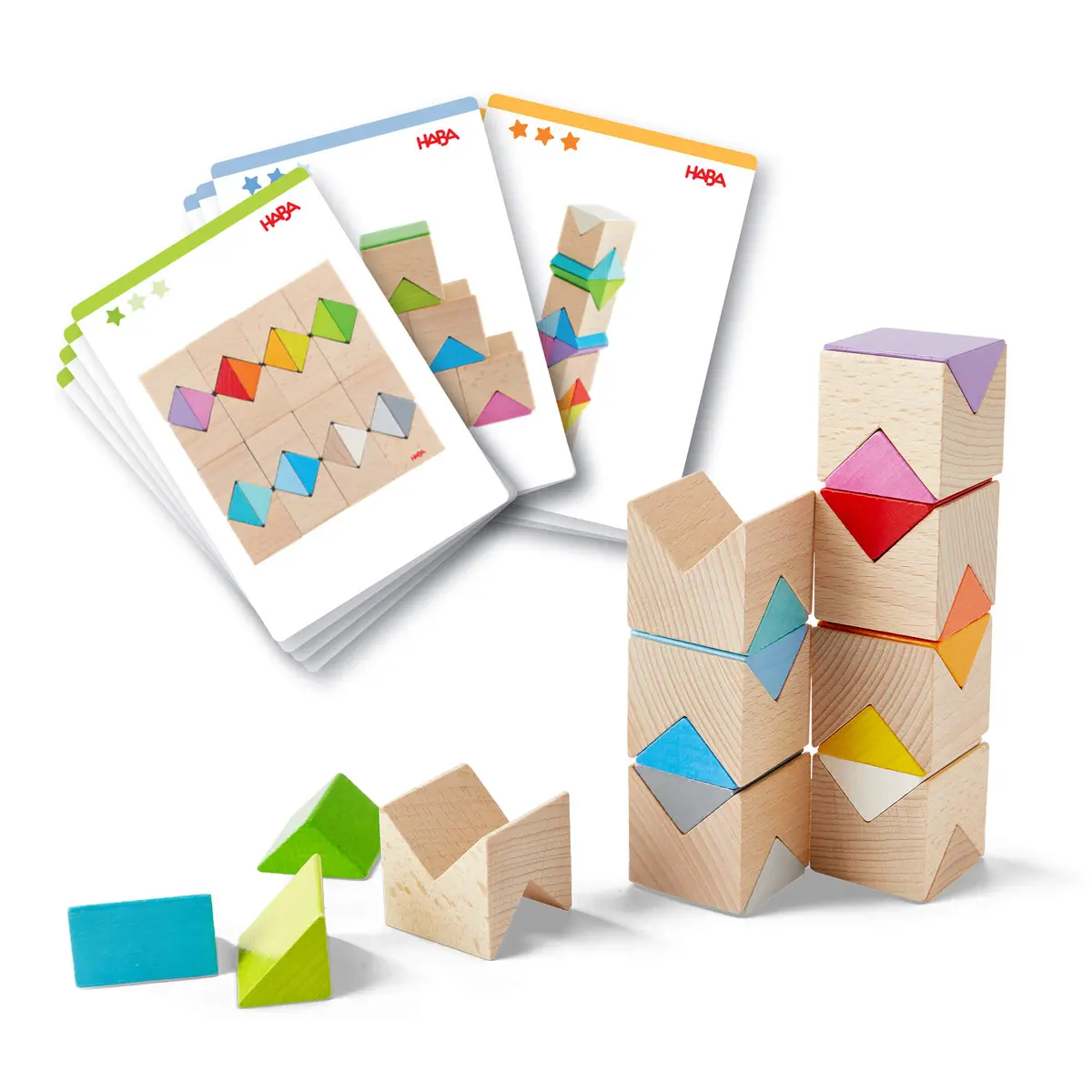 Colorful Triangle Wooden Block Game 1