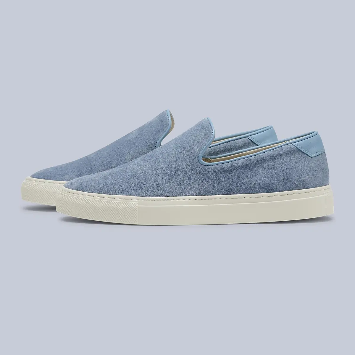 Carolina Blue Suede Jetty Slip-On Sneakers 1