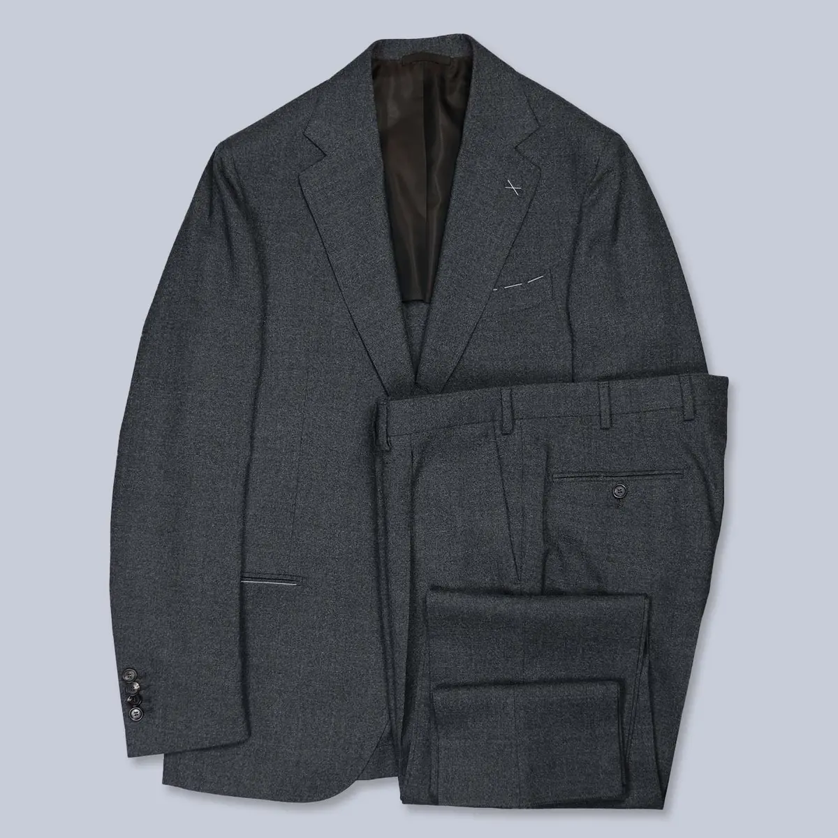 Grey High Twist Virgin Wool Suit 1