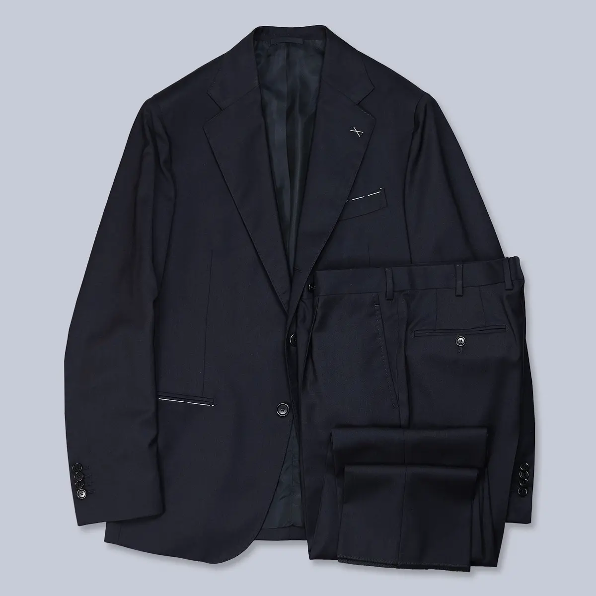 Navy Lightweight Virgin Wool Suit 1