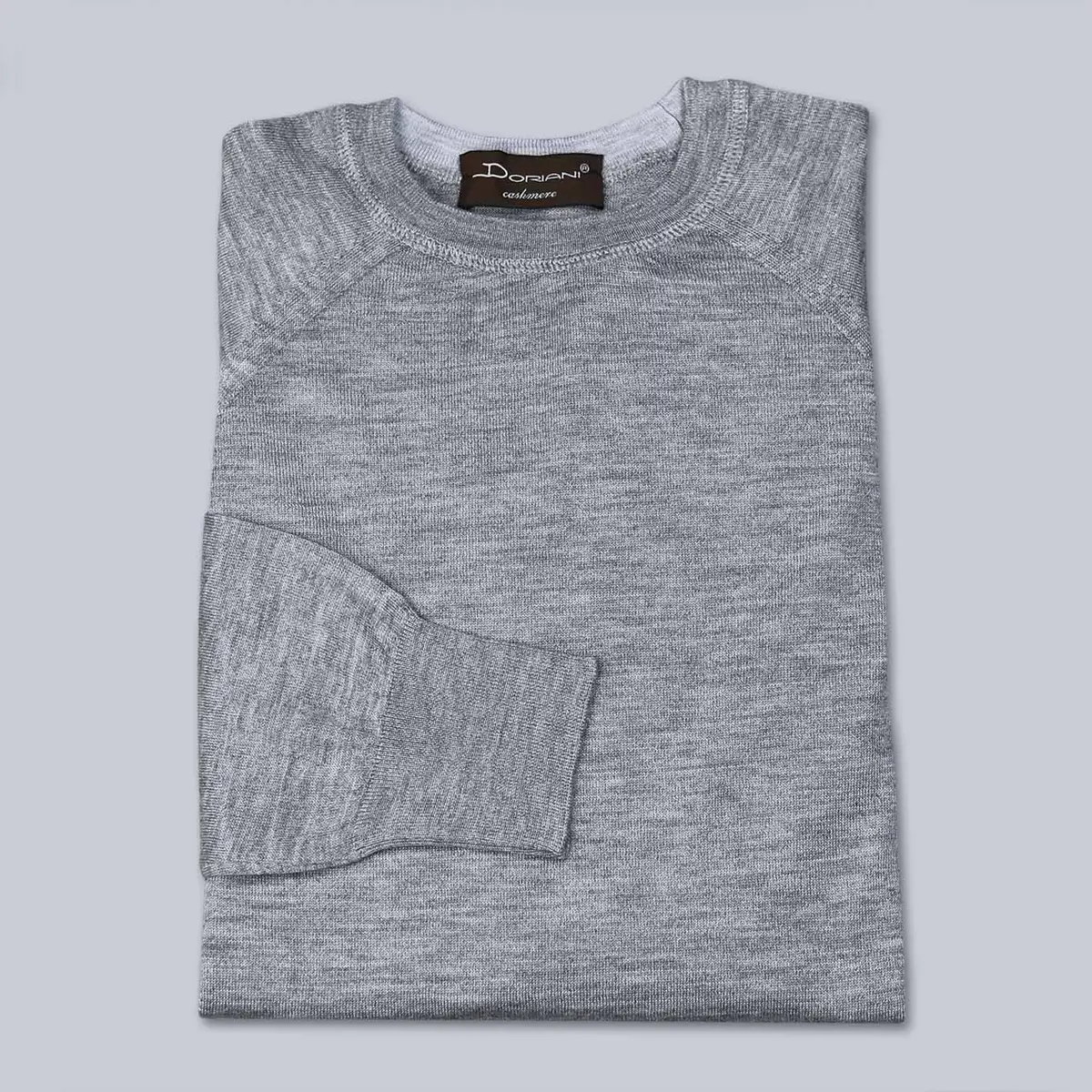 Grey Raglan Cashmere Silk Sweater 1
