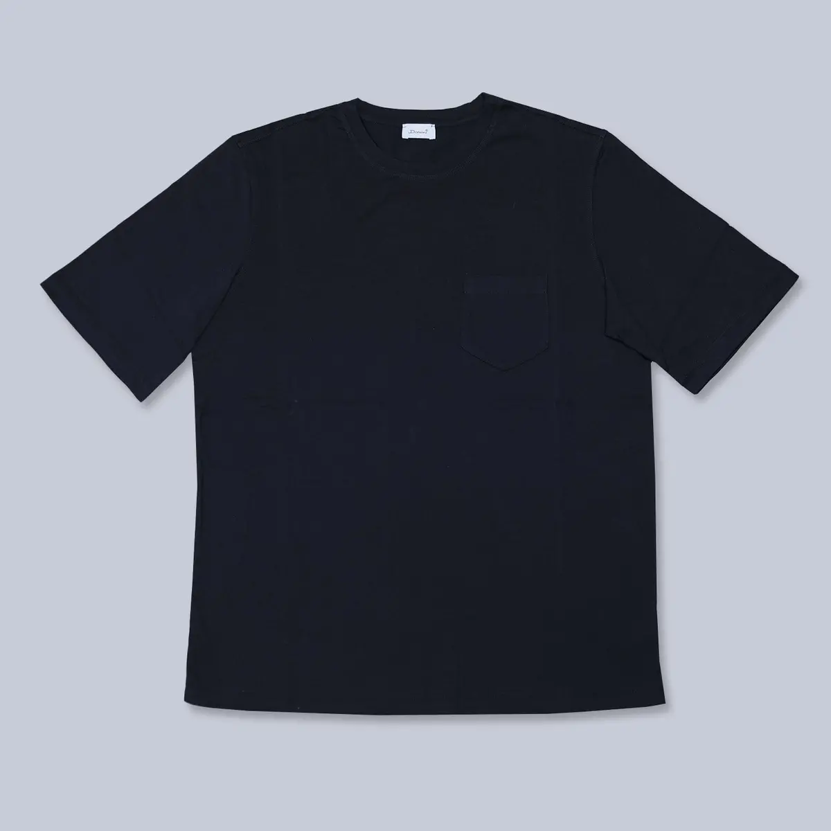 Navy Chest Pocket Cotton T-Shirt 1