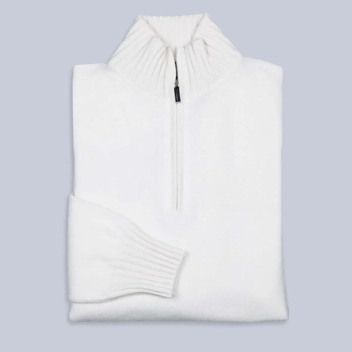 Off-White Cashmere Half Zip Sweater 1