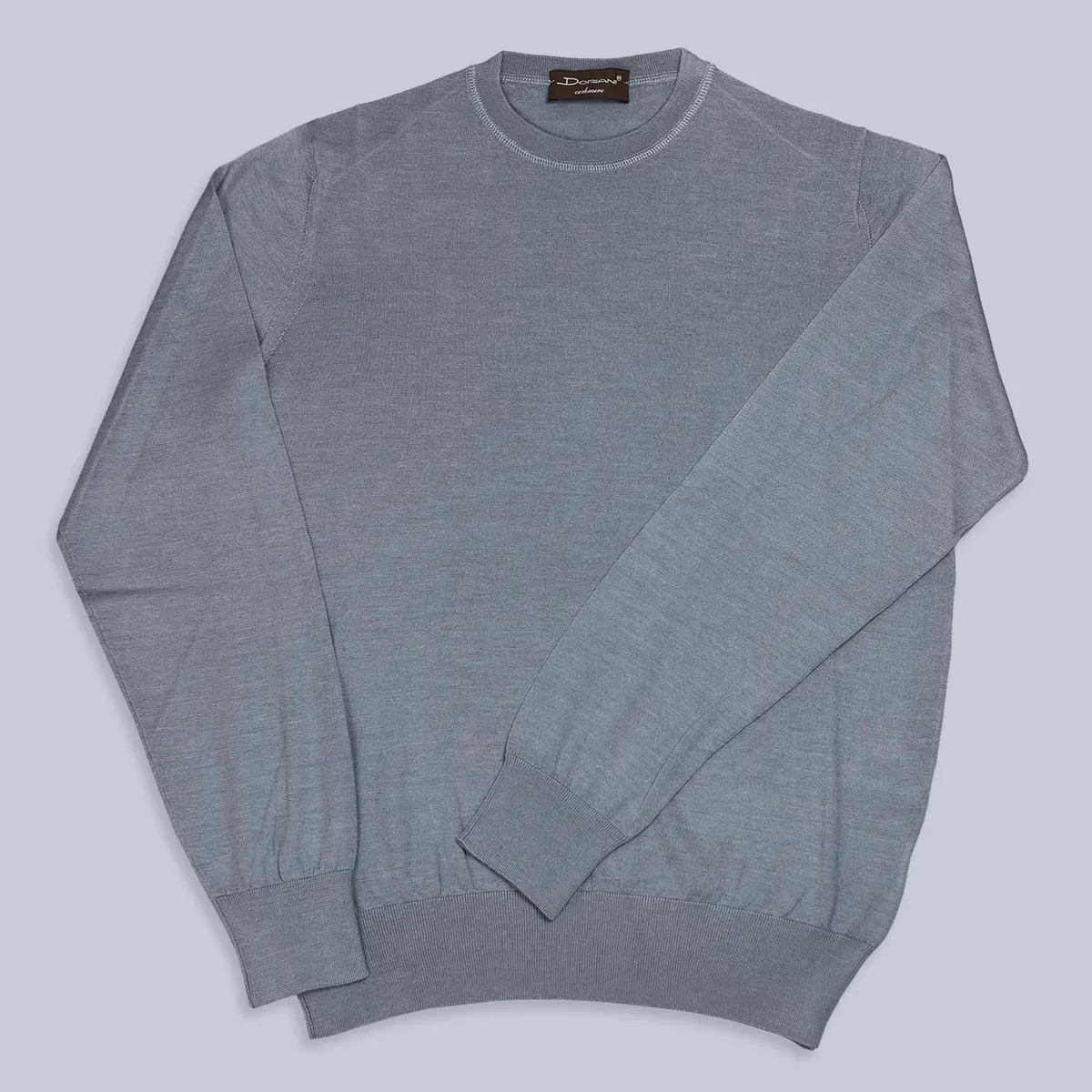 Steel Grey Wool Silk Cashmere Sweater 1