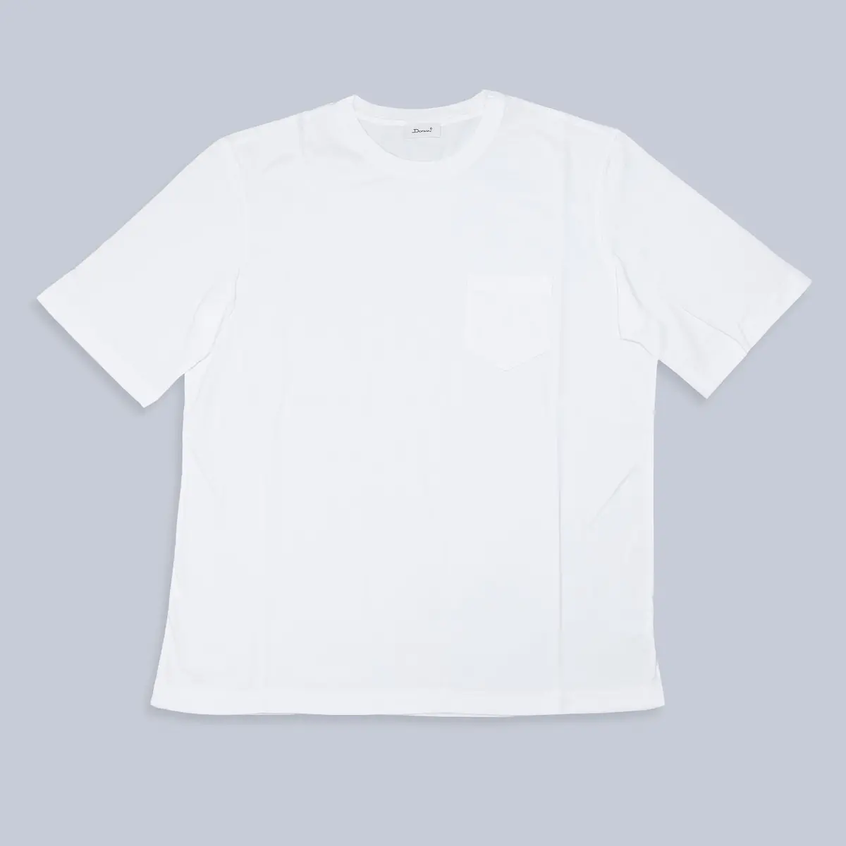 White Chest Pocket Cotton T-Shirt 1