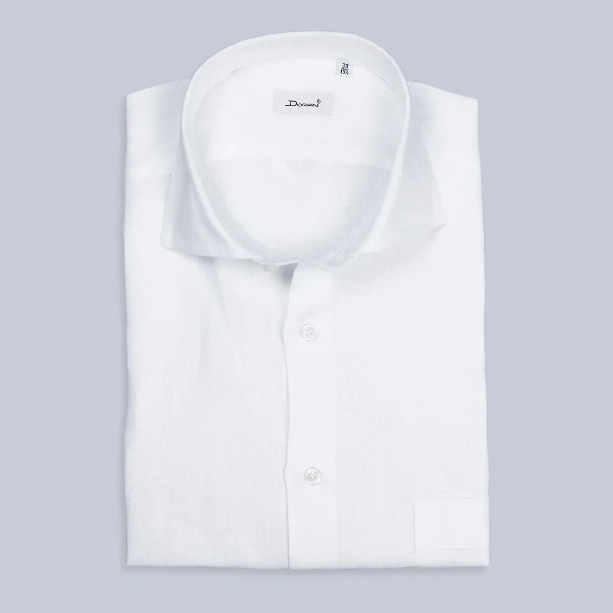 White Linen Short Sleeve Shirt 1
