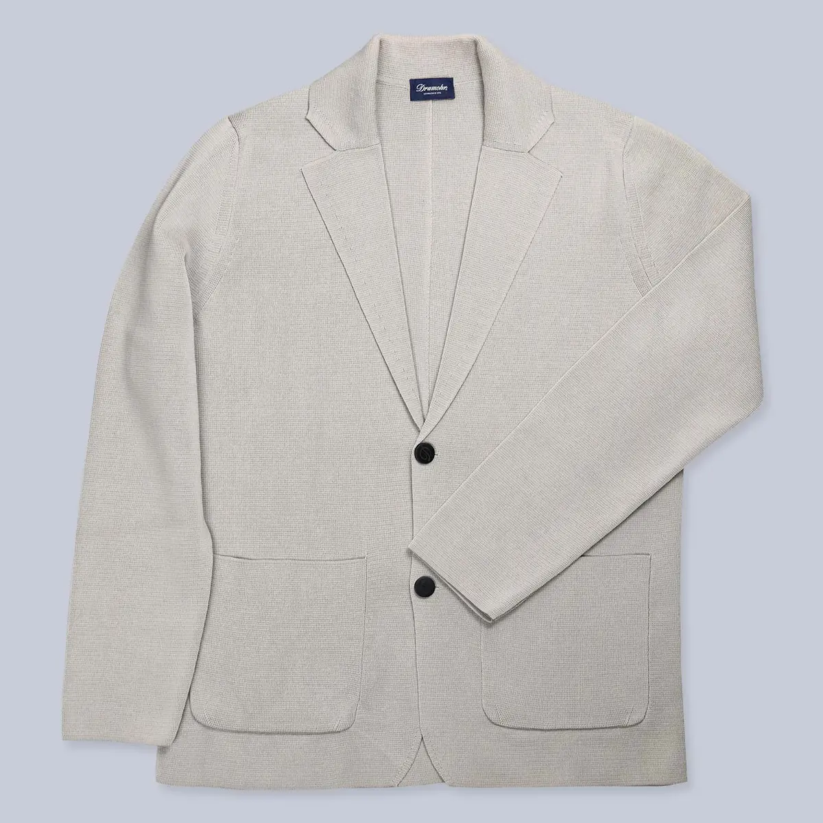 Beige Cotton Cardigan Blazer 1