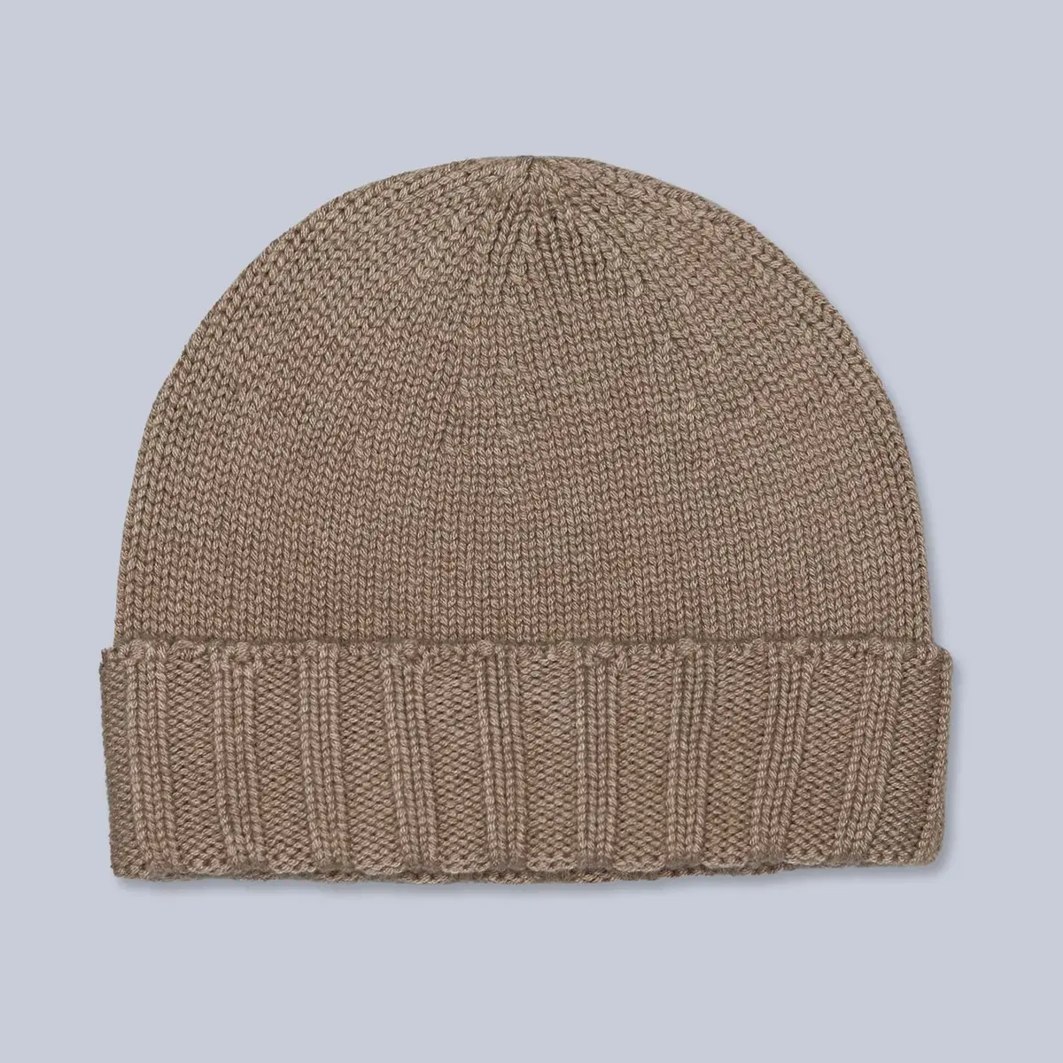 Camel Ribbed Cashmere Beanie 1