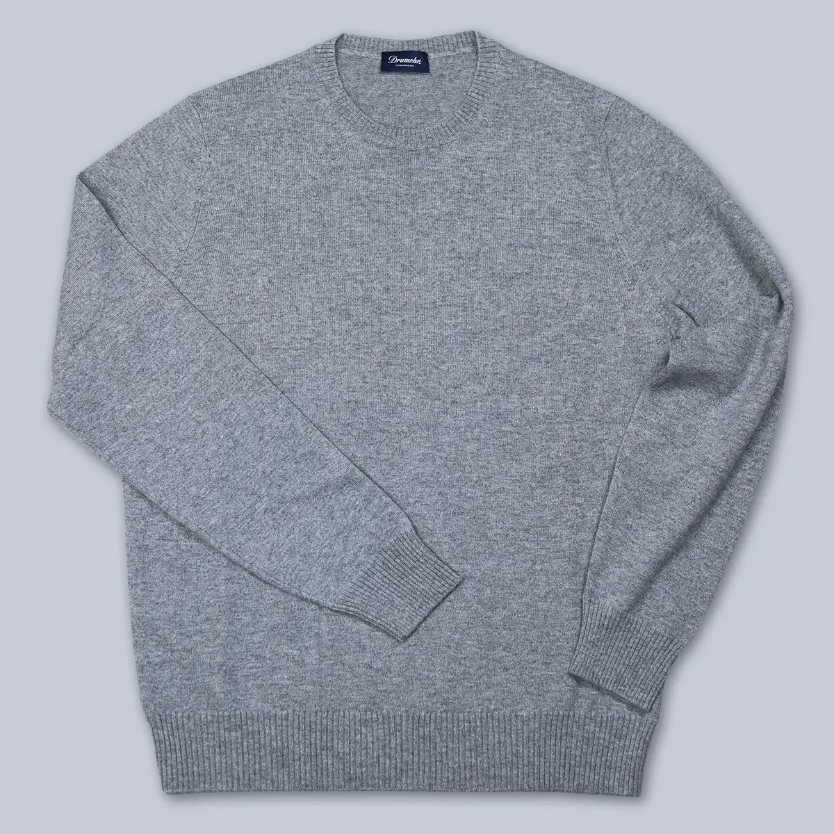 Grey Cashmere Crewneck Sweater 1