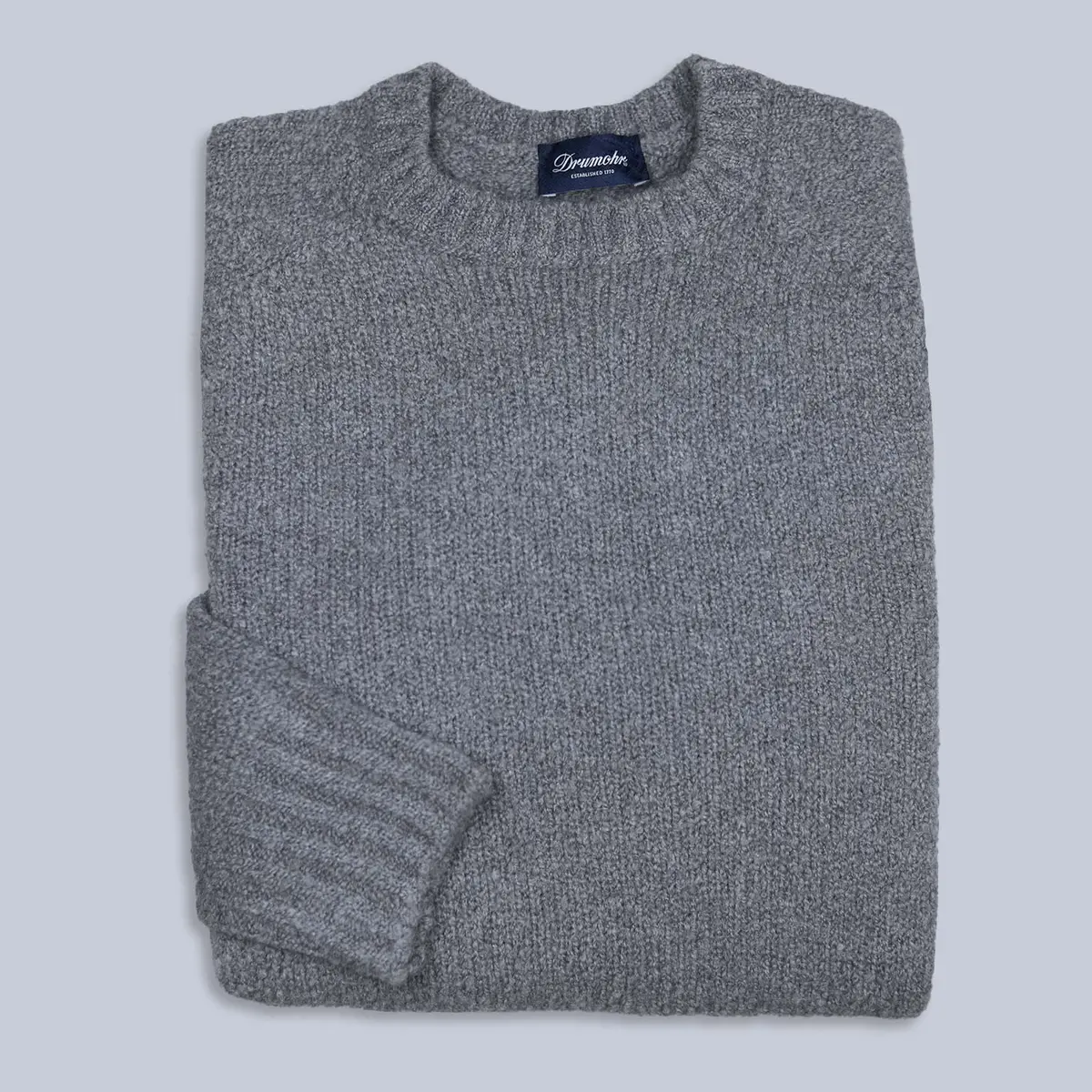 Grey Merino Wool Bouclé Sweater 1