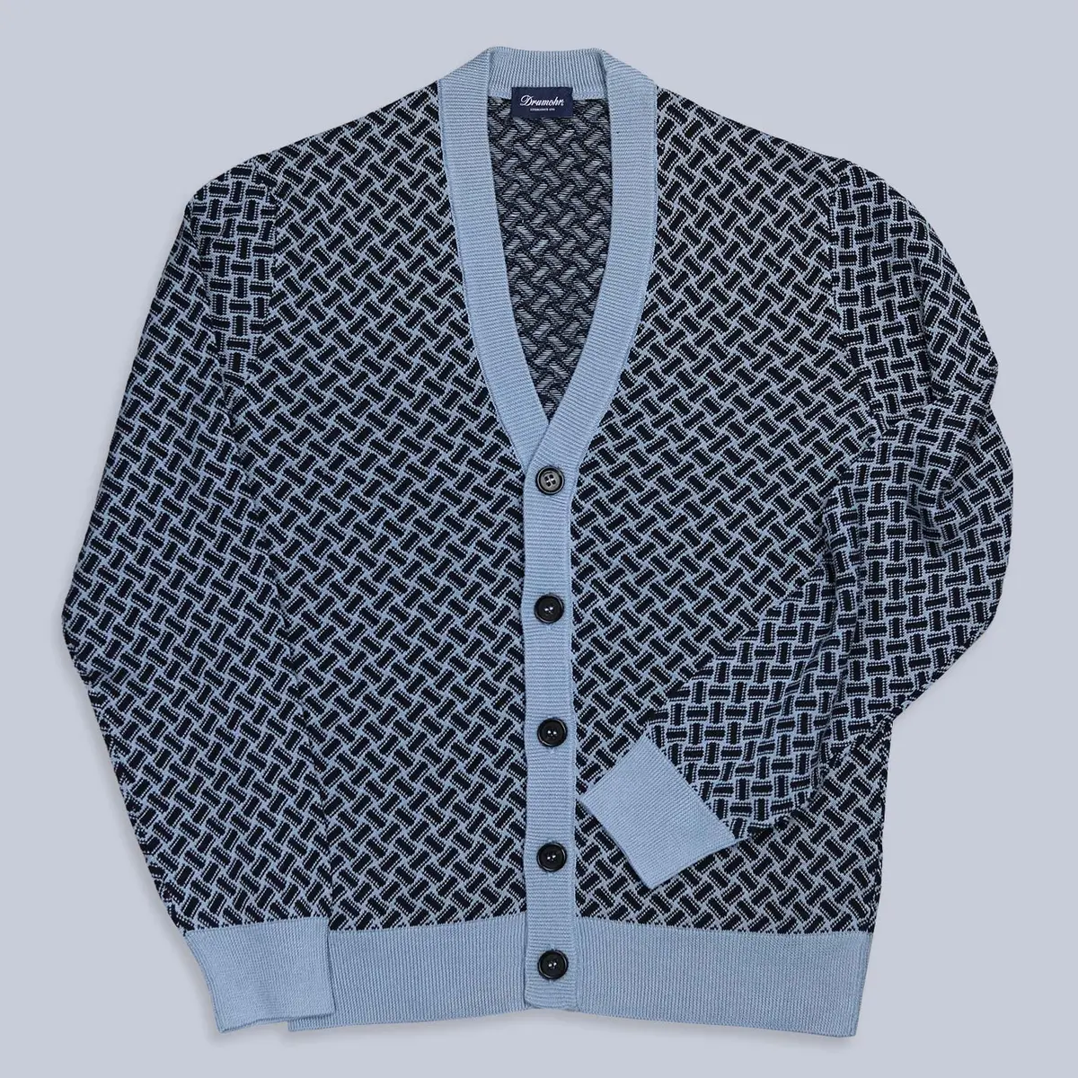 Navy Blue Cotton Linen Cardigan 1