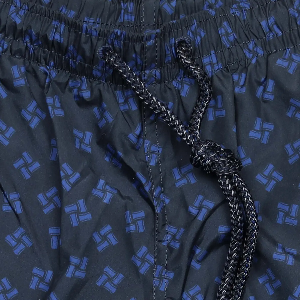 Navy Blue Printed Swim Shorts 2