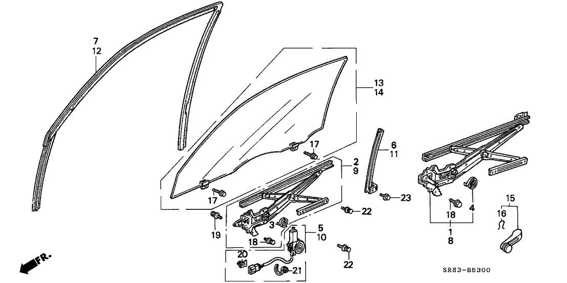 Eg Civic Front Door Run Channel Molding 1