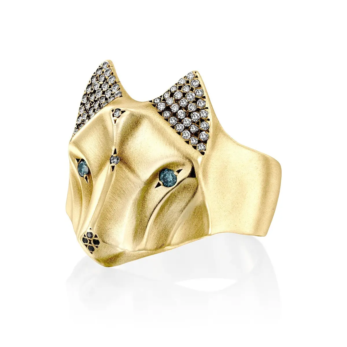 14K Gold Royal Wolf Ring 1