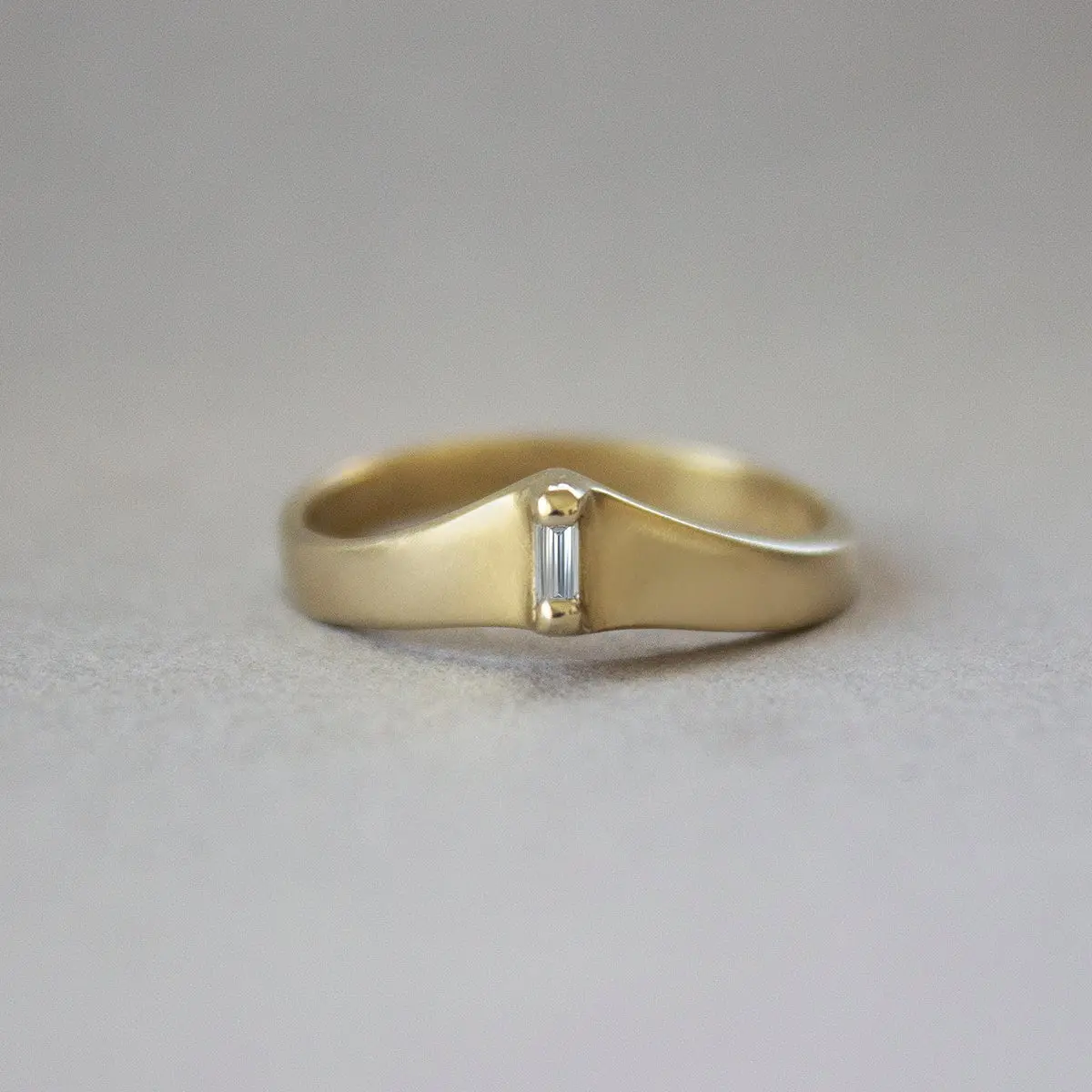 Baguette Gold Crown Ring 1