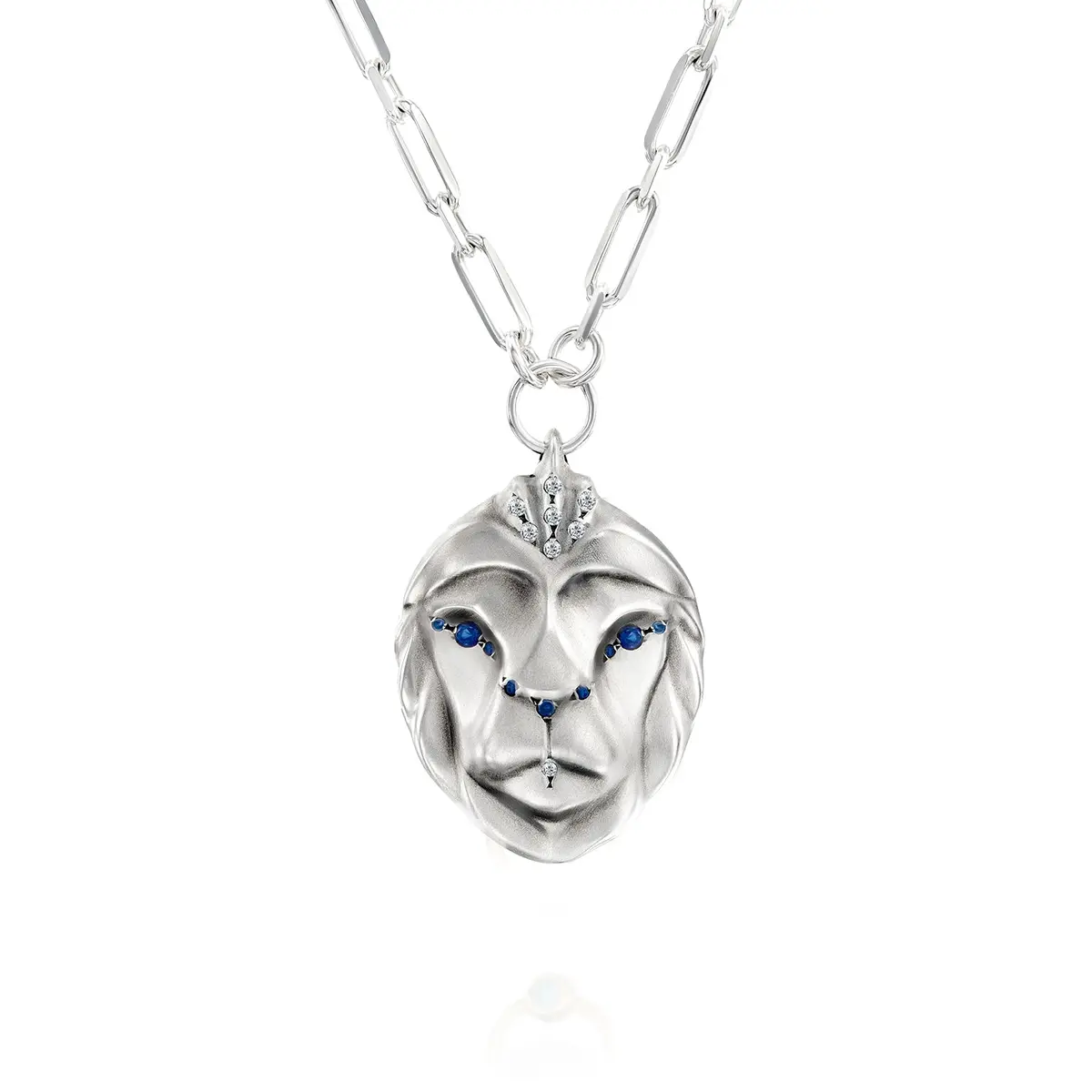 Blue & White Lion Necklace 1