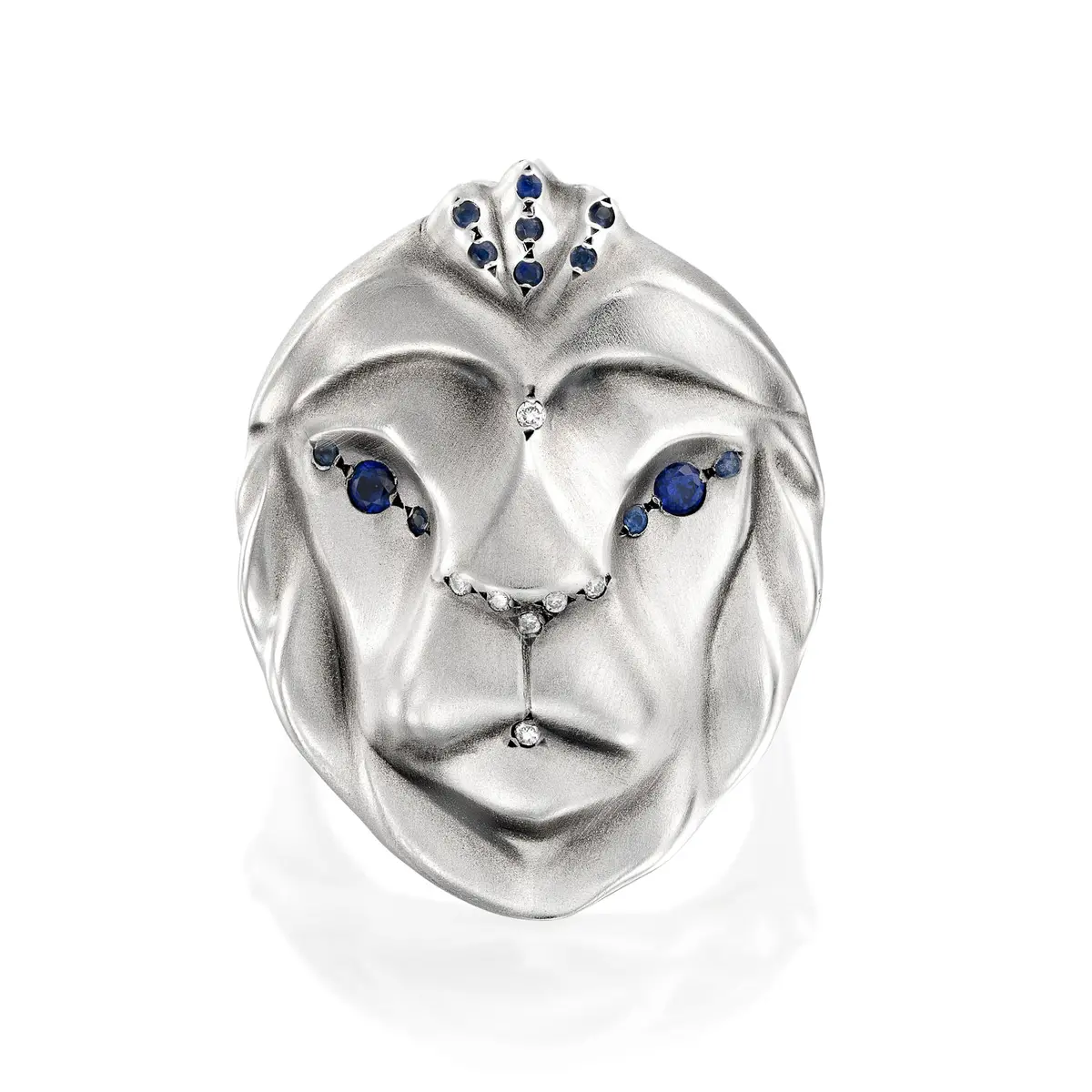 Blue & White Lion Ring 1
