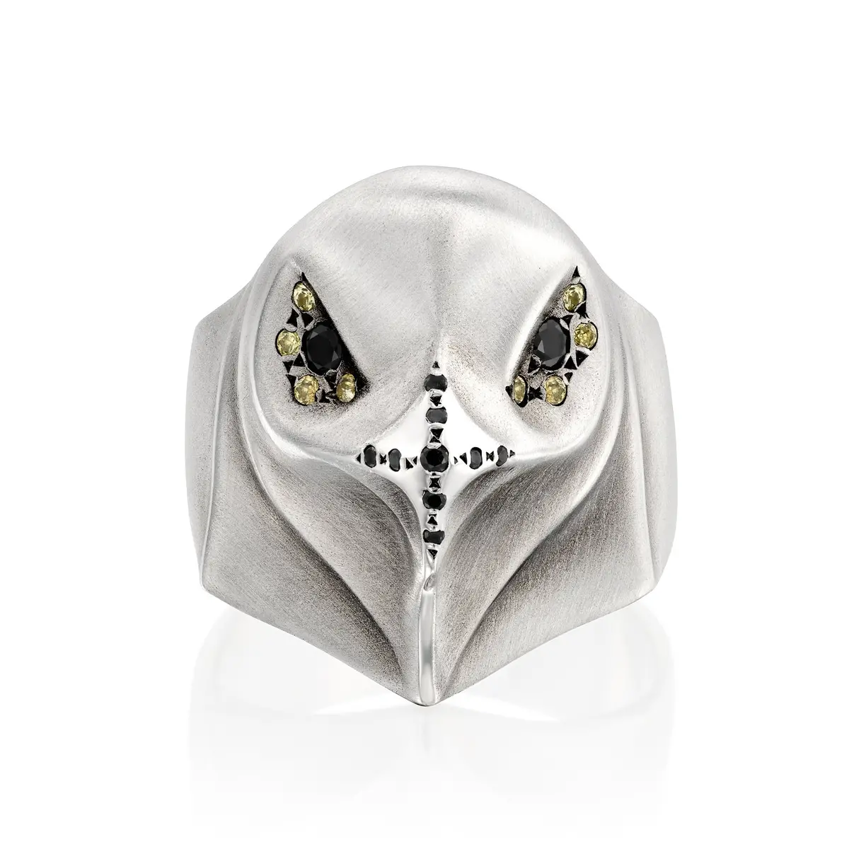 Eagle Ring With Yellow Sapphires And Black Diamonds 1