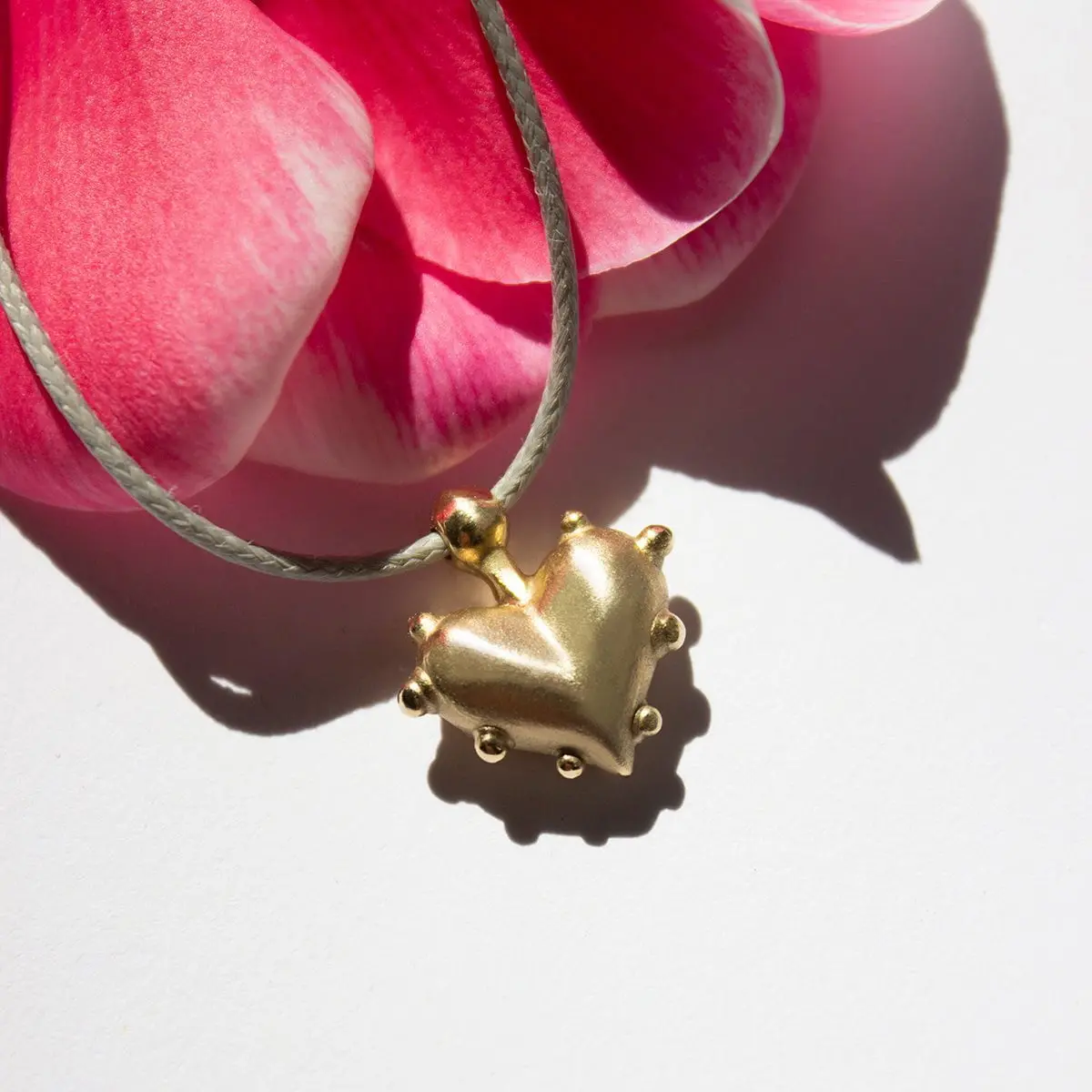 14K Gold Goth Heart 1