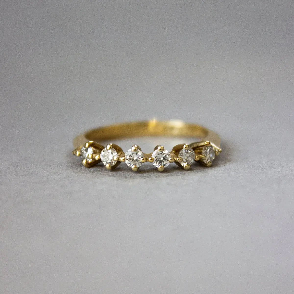 Gold Half Eternity Ring With Diamonds 1