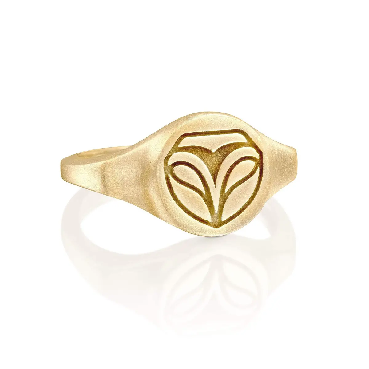 Gold Owl Signet Ring 1