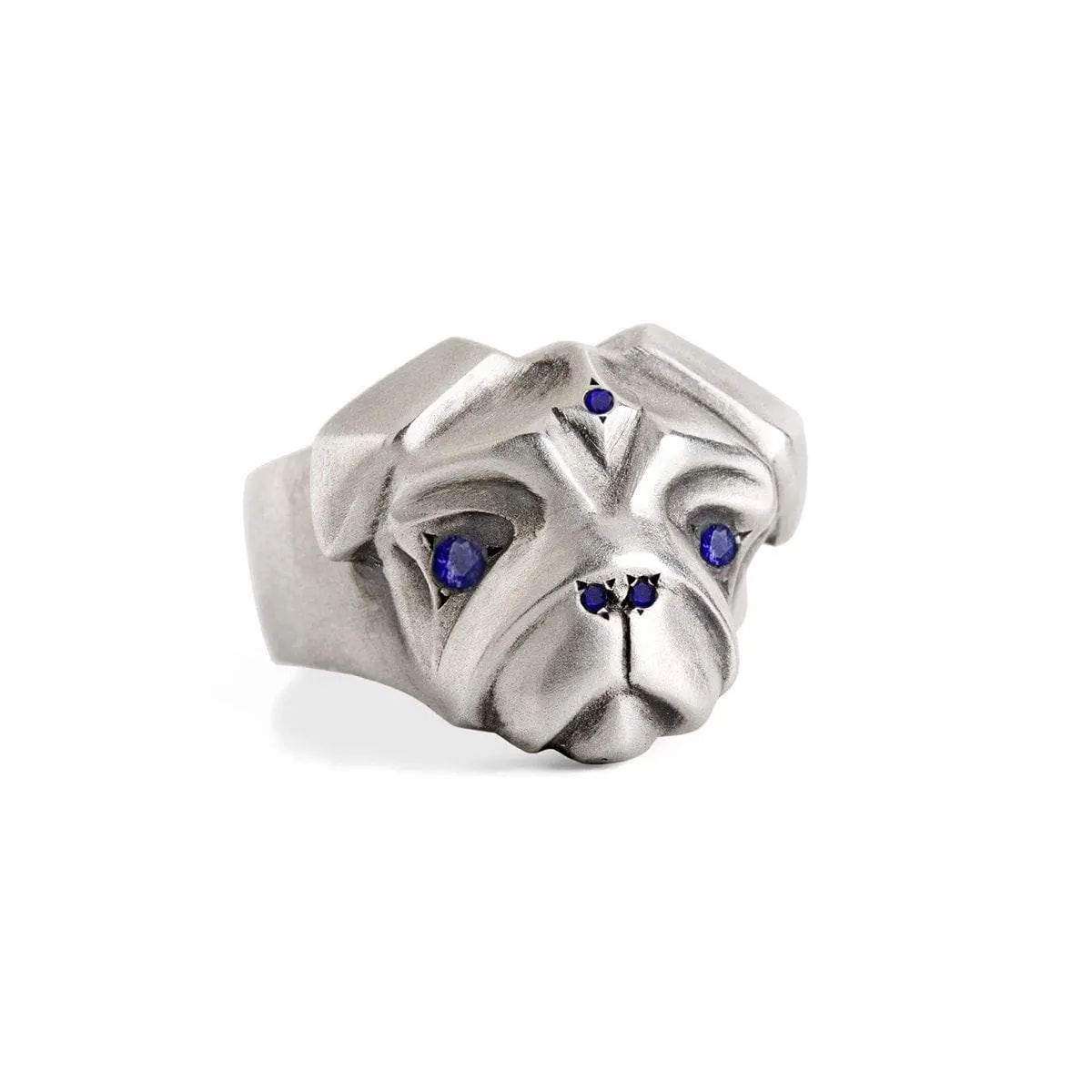 Pug Ring With Blue Sapphires 1