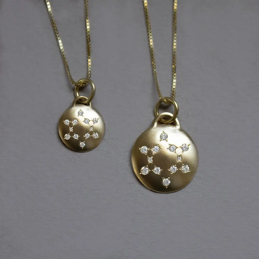 Gold Star Of David Necklace 1