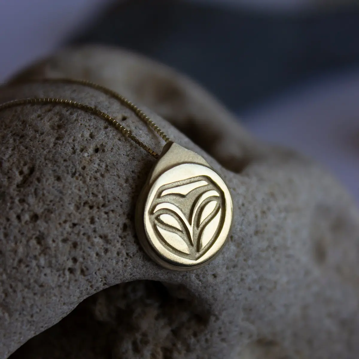 Golden Owl Signet Necklace 1
