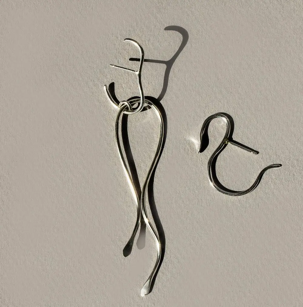 Asymmetric Snake Earrings 1