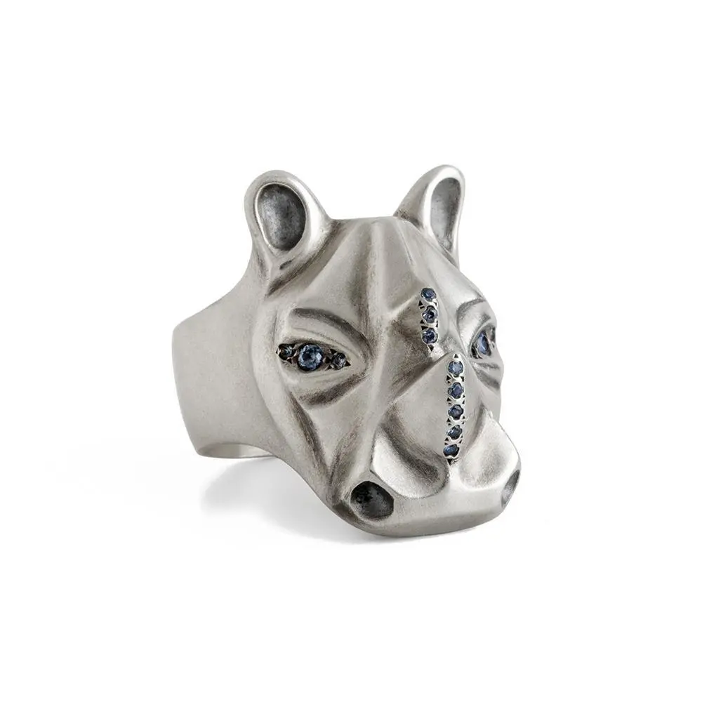 Rhino Ring With Fancy Sapphires Setting 1