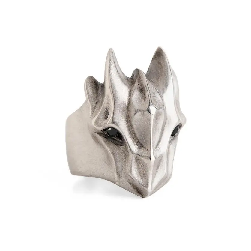 Dragon Ring With Black Diamond Eyes 1