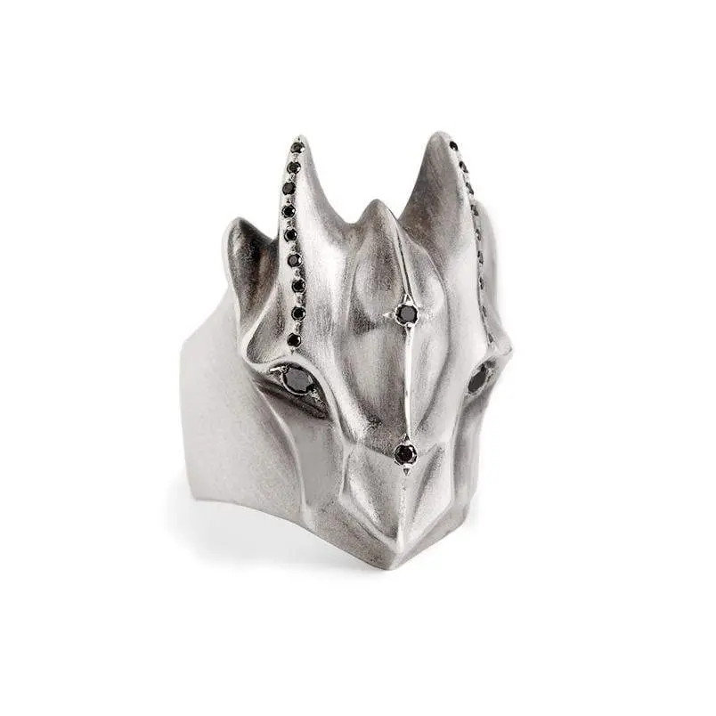 Dragon Ring With Extravagant Black Diamond Setting 1