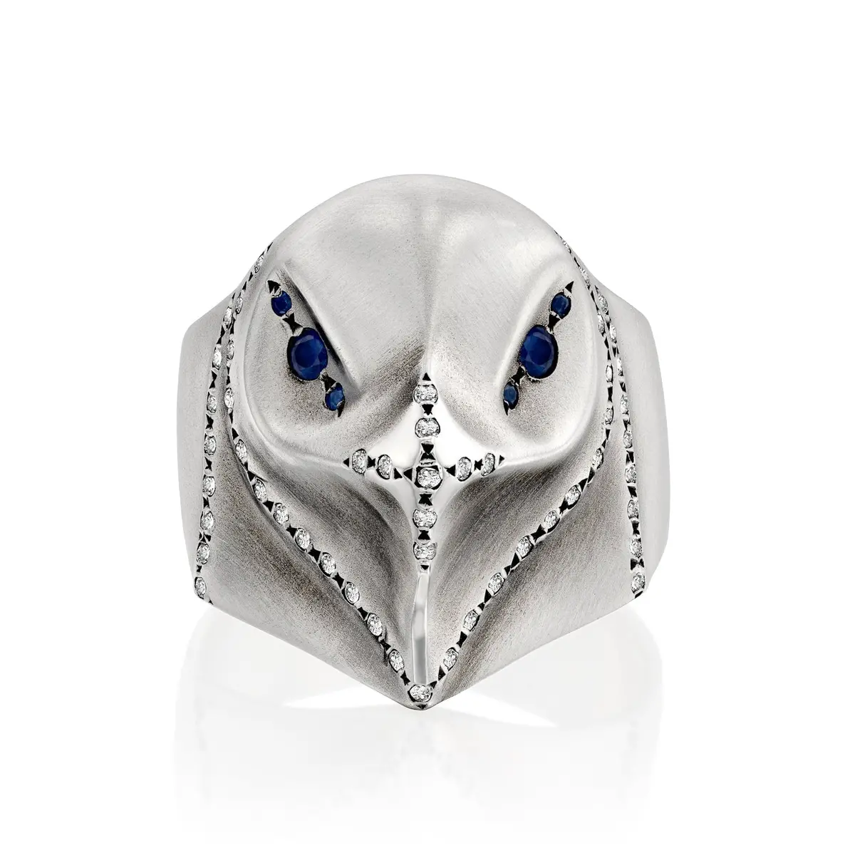 Royal Eagle Ring With Blue Sapphires And White Diamonds 1