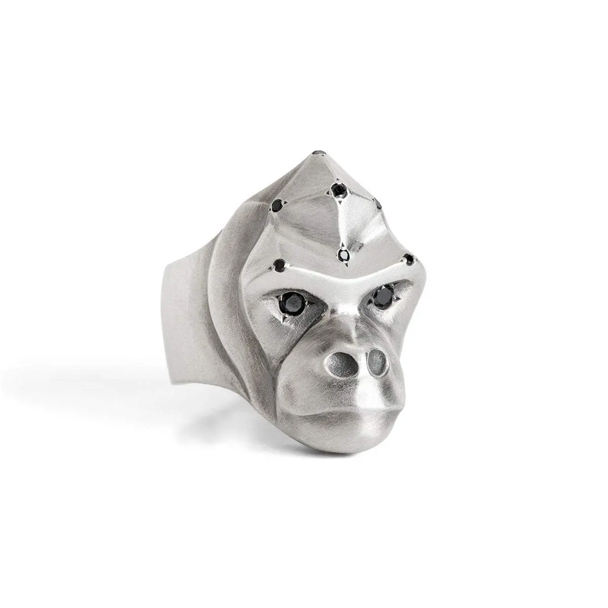 Gorilla Ring With Black Diamonds 1