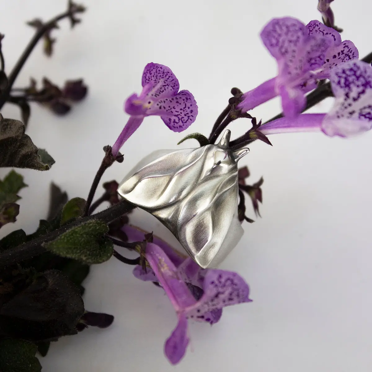 Sterling Silver Moth Ring 1