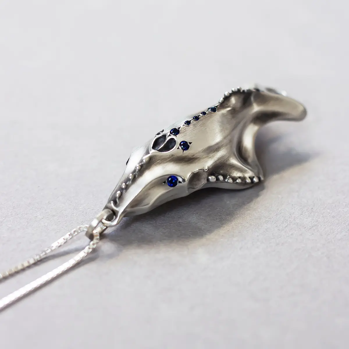 Whale Pendant With Sapphires 1