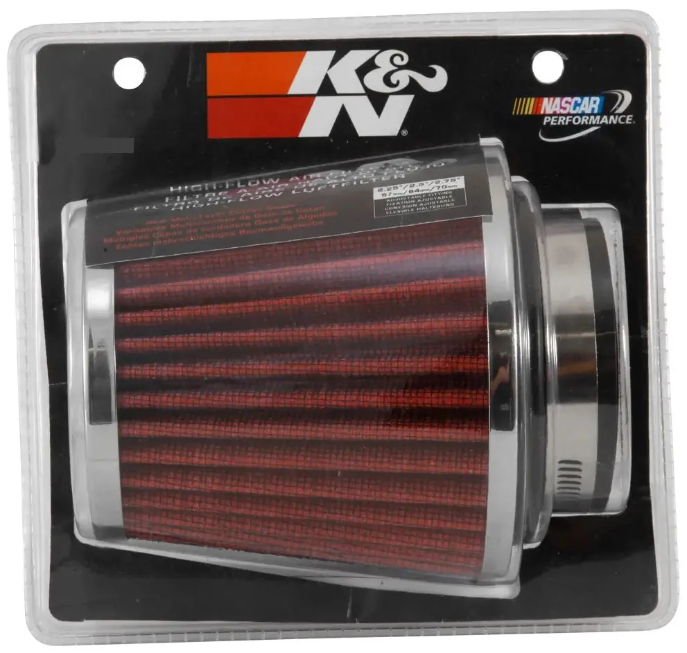 Rg-1003Rd Filtro De Aire K&N Universal Tipo Hongo Adaptable A 2.25 2.5 Y 2.75 Largo: 4 Pulgadas 1
