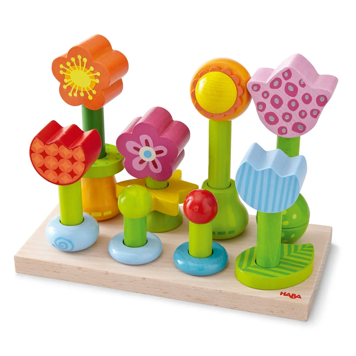 Flower Garden Wooden Sorting And Stacking Game 1